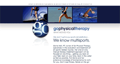 Desktop Screenshot of go-physicaltherapy.com